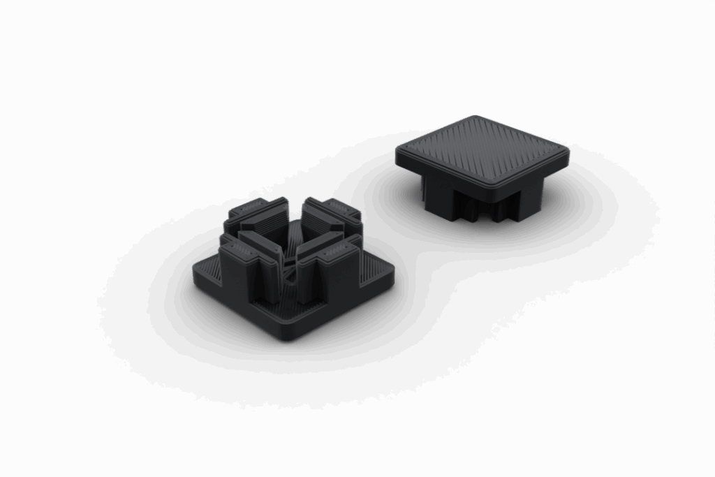 Capuchon d'extrémité pour profilé en V 20x20mm